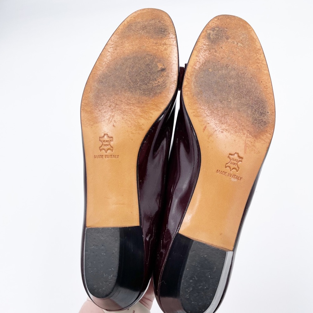 Vintage Salvatore Ferragamo Boutique Purple Patent Leather Vara Bow Pump 9.5 AAA - Picture 9 of 12